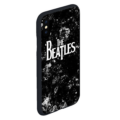 Чехол iPhone XS Max матовый The Beatles black ice / 3D-Черный – фото 2