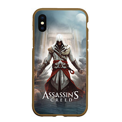 Чехол iPhone XS Max матовый Assassins creed poster game, цвет: 3D-коричневый