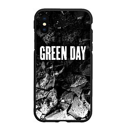 Чехол iPhone XS Max матовый Green Day black graphite, цвет: 3D-черный