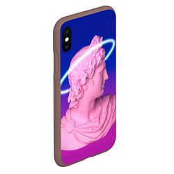 Чехол iPhone XS Max матовый Vaporwave neon, цвет: 3D-коричневый — фото 2