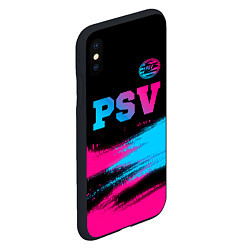 Чехол iPhone XS Max матовый PSV - neon gradient посередине, цвет: 3D-черный — фото 2