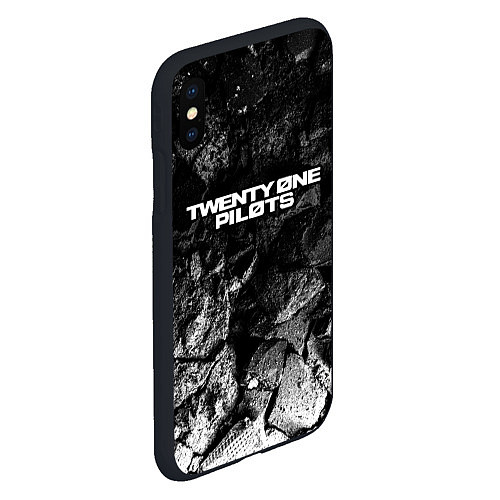 Чехол iPhone XS Max матовый Twenty One Pilots black graphite / 3D-Черный – фото 2