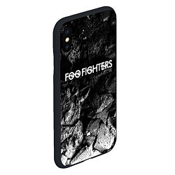 Чехол iPhone XS Max матовый Foo Fighters black graphite, цвет: 3D-черный — фото 2