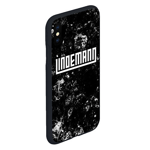 Чехол iPhone XS Max матовый Lindemann black ice / 3D-Черный – фото 2