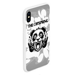 Чехол iPhone XS Max матовый The Offspring рок панда на светлом фоне, цвет: 3D-белый — фото 2