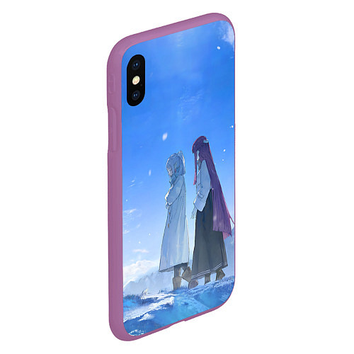 Чехол iPhone XS Max матовый Sousou no Frieren Fern Stark Kraft / 3D-Фиолетовый – фото 2