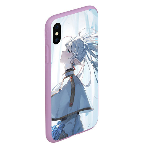 Чехол iPhone XS Max матовый Sousou no Frieren Фрирен beautiful / 3D-Сиреневый – фото 2