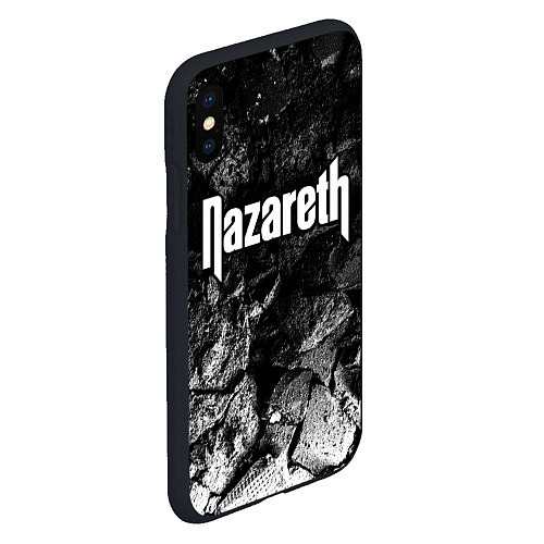Чехол iPhone XS Max матовый Nazareth black graphite / 3D-Черный – фото 2