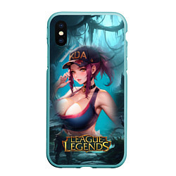 Чехол iPhone XS Max матовый League Of Legends Akali Kda, цвет: 3D-мятный