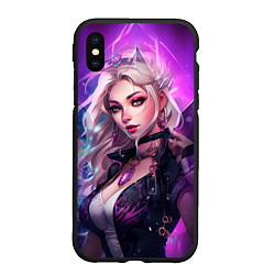 Чехол iPhone XS Max матовый League of Legends Kaisa Kda style, цвет: 3D-черный