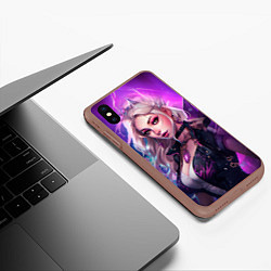 Чехол iPhone XS Max матовый League of Legends Kaisa Kda style, цвет: 3D-коричневый — фото 2