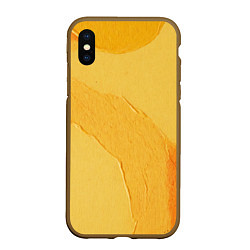 Чехол iPhone XS Max матовый Желтая краска