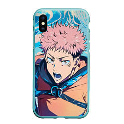 Чехол iPhone XS Max матовый Юдзи Итадори из Jujutsu Kaisen, цвет: 3D-мятный