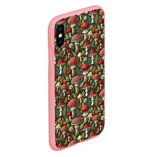 Чехол iPhone XS Max матовый Гриб красный мухомор / 3D-Баблгам – фото 2