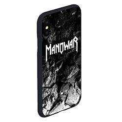 Чехол iPhone XS Max матовый Manowar black graphite, цвет: 3D-черный — фото 2