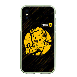 Чехол iPhone XS Max матовый Fallout фоллаут, цвет: 3D-салатовый