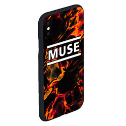 Чехол iPhone XS Max матовый Muse red lava, цвет: 3D-черный — фото 2