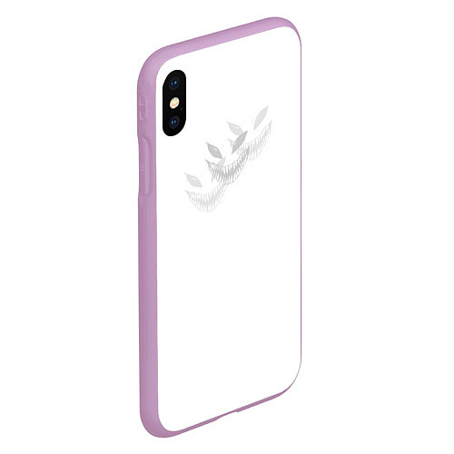 Чехол iPhone XS Max матовый Zxc face / 3D-Сиреневый – фото 2