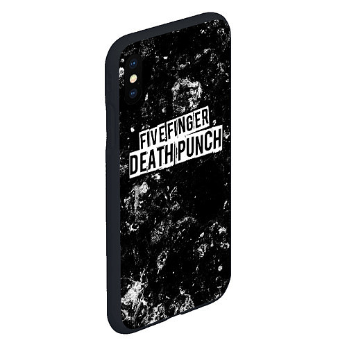 Чехол iPhone XS Max матовый Five Finger Death Punch black ice / 3D-Черный – фото 2