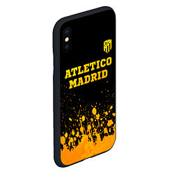 Чехол iPhone XS Max матовый Atletico Madrid - gold gradient посередине, цвет: 3D-черный — фото 2