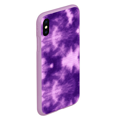 Чехол iPhone XS Max матовый Фиолетовый тайдай / 3D-Сиреневый – фото 2