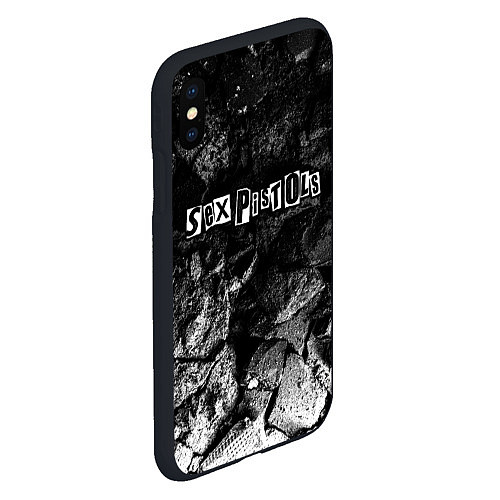 Чехол iPhone XS Max матовый Sex Pistols black graphite / 3D-Черный – фото 2