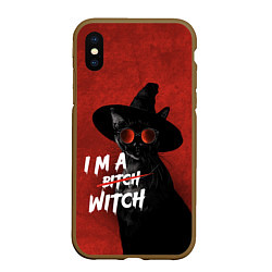 Чехол iPhone XS Max матовый I am witch, цвет: 3D-коричневый