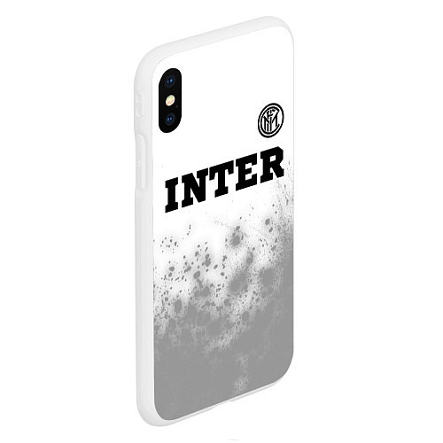 Чехол iPhone XS Max матовый Inter sport на светлом фоне посередине / 3D-Белый – фото 2