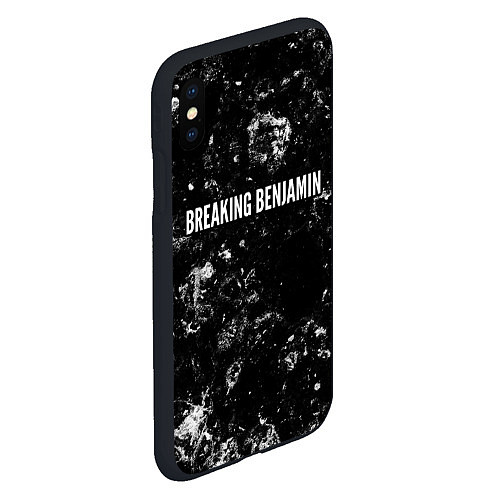 Чехол iPhone XS Max матовый Breaking Benjamin black ice / 3D-Черный – фото 2