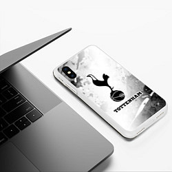 Чехол iPhone XS Max матовый Tottenham sport на светлом фоне, цвет: 3D-белый — фото 2