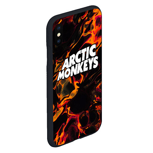 Чехол iPhone XS Max матовый Arctic Monkeys red lava / 3D-Черный – фото 2