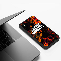 Чехол iPhone XS Max матовый Arctic Monkeys red lava, цвет: 3D-черный — фото 2