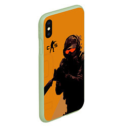 Чехол iPhone XS Max матовый Тактические стрелки наготове Counter-Strike 2, цвет: 3D-салатовый — фото 2