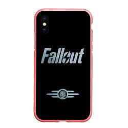 Чехол iPhone XS Max матовый Fallout - Logo, цвет: 3D-баблгам