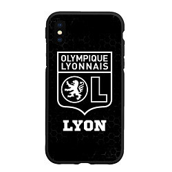 Чехол iPhone XS Max матовый Lyon sport на темном фоне, цвет: 3D-черный