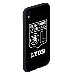 Чехол iPhone XS Max матовый Lyon sport на темном фоне, цвет: 3D-черный — фото 2