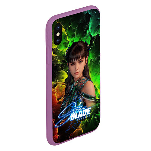 Чехол iPhone XS Max матовый Stellar Blade Eve / 3D-Фиолетовый – фото 2