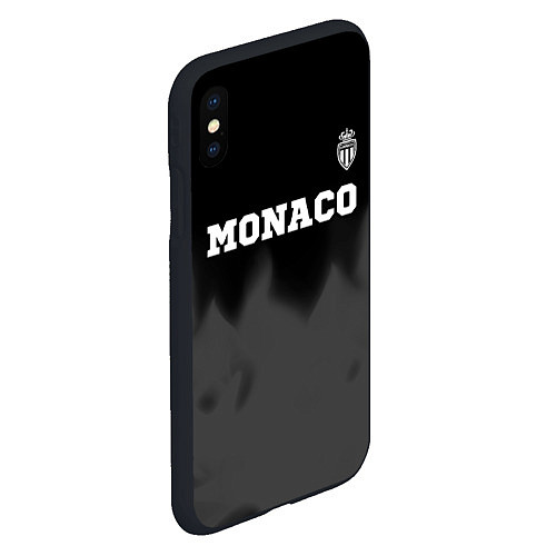 Чехол iPhone XS Max матовый Monaco sport на темном фоне посередине / 3D-Черный – фото 2