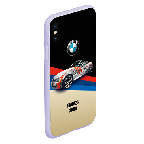 Чехол iPhone XS Max матовый Немецкий родстер BMW Z3 / 3D-Светло-сиреневый – фото 2