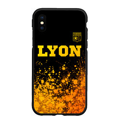 Чехол iPhone XS Max матовый Lyon - gold gradient посередине, цвет: 3D-черный