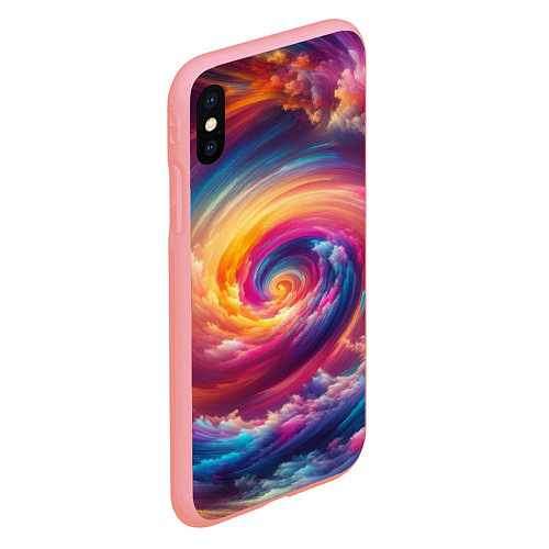 Чехол iPhone XS Max матовый Водоворот ярких красок / 3D-Баблгам – фото 2