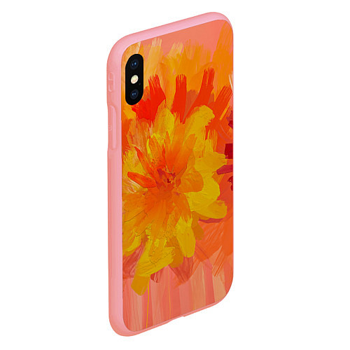 Чехол iPhone XS Max матовый Абстракция цветы мастихин / 3D-Баблгам – фото 2