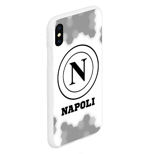 Чехол iPhone XS Max матовый Napoli sport на светлом фоне / 3D-Белый – фото 2