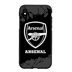 Чехол iPhone XS Max матовый Arsenal sport на темном фоне, цвет: 3D-черный