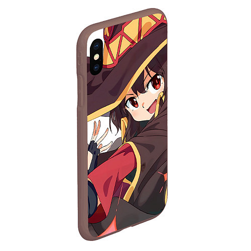 Чехол iPhone XS Max матовый Konosuba Мэгумин cute / 3D-Коричневый – фото 2