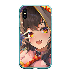 Чехол iPhone XS Max матовый Konosuba Мэгумин cute, цвет: 3D-мятный