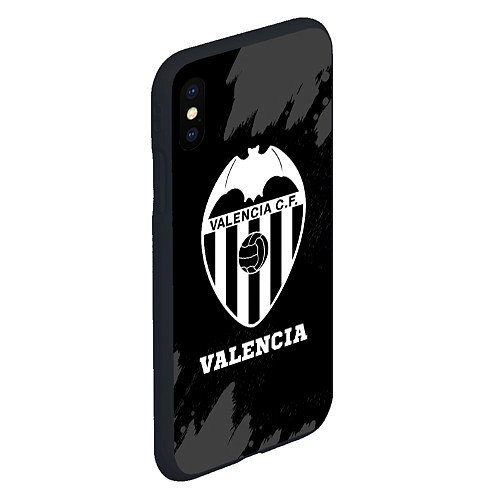 Чехол iPhone XS Max матовый Valencia sport на темном фоне / 3D-Черный – фото 2