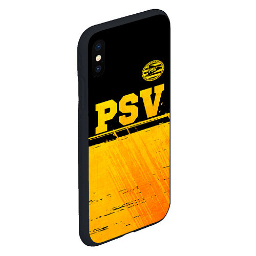 Чехол iPhone XS Max матовый PSV - gold gradient посередине / 3D-Черный – фото 2