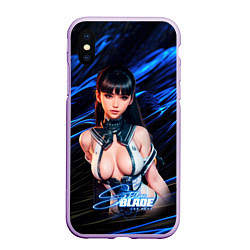 Чехол iPhone XS Max матовый Stellar Blade sexy Eve в открытом костюме, цвет: 3D-сиреневый