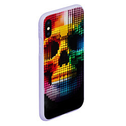 Чехол iPhone XS Max матовый Lego skull fantasy - ai art, цвет: 3D-светло-сиреневый — фото 2